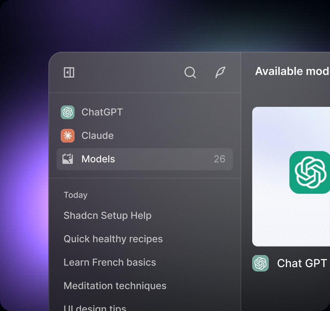Model picker in the All AI launcher